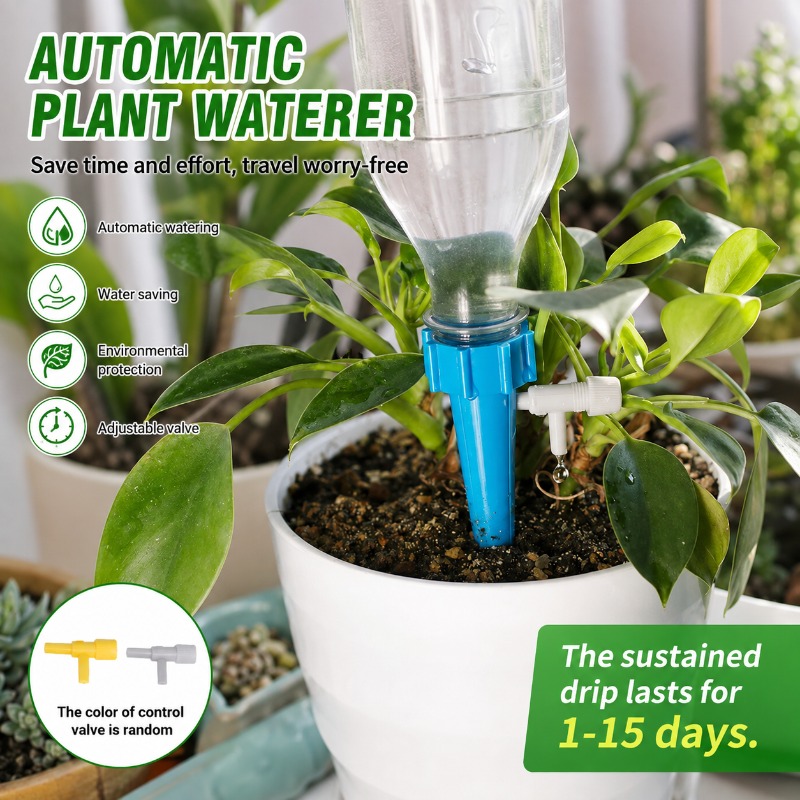 Automatic Plant Watering Spikes Drip Kit - 10/40 pièces de goutteurs auto-ajustables en