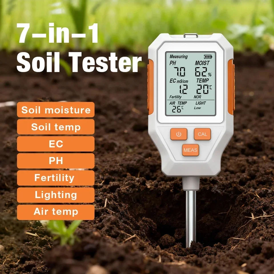 Soil Ph Meter 3 In 1 Moisture Sunlight - Testeur de sol multifonction 3/7-en-1 avec