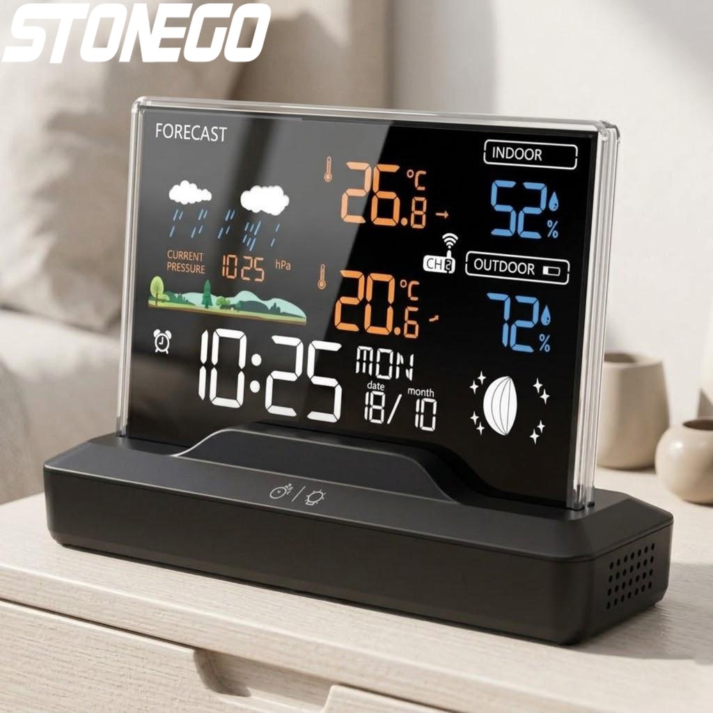 Wireless Weather Station Indoor Outdoor - Station météo numérique sans fil, thermomètre