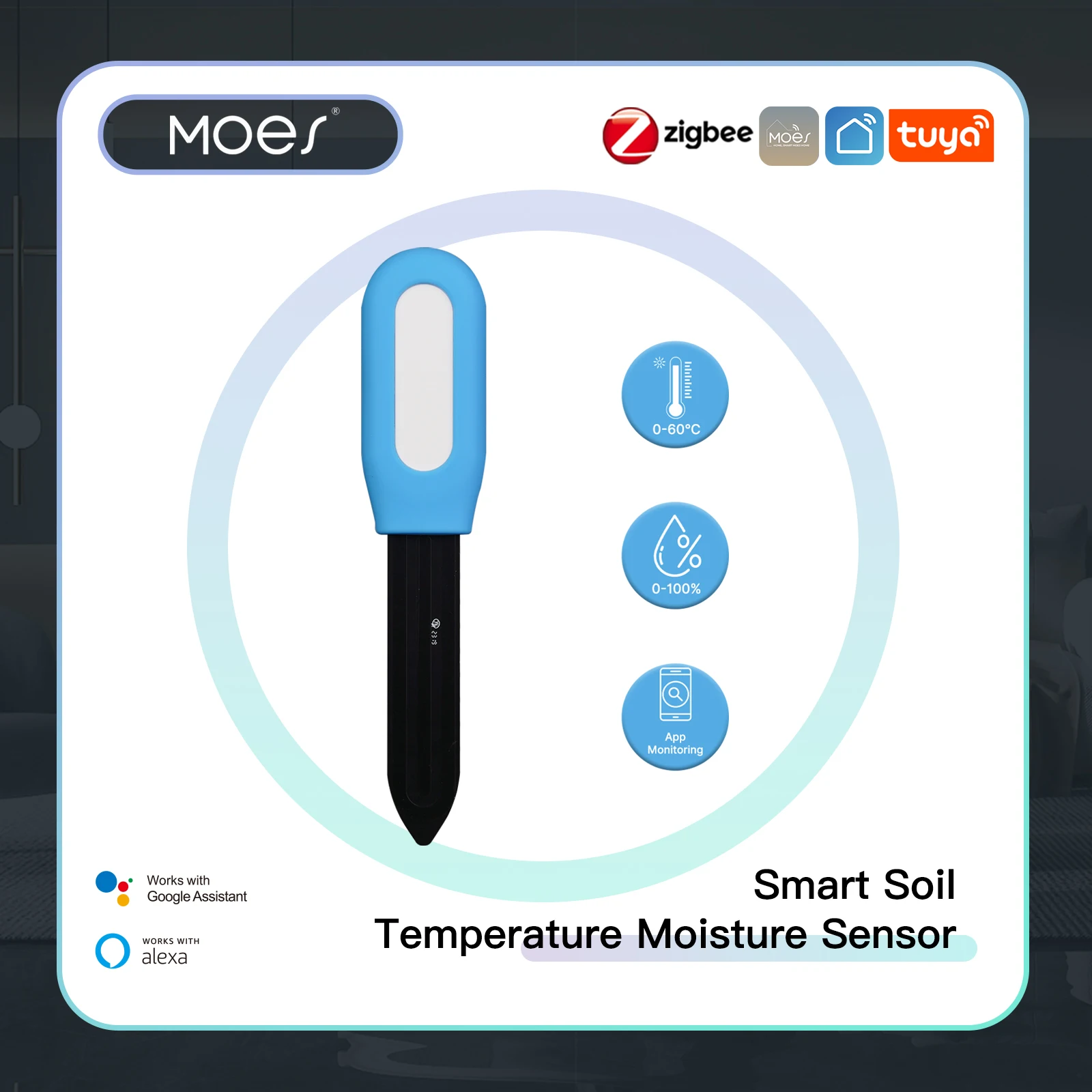 Smart Plant Sensor Soil Moisture Meter - MOES – compteur intelligent de température