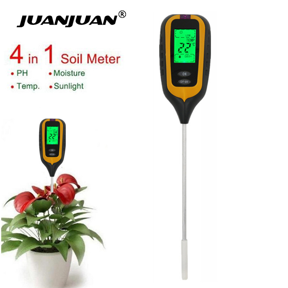 Soil Ph Meter 3 In 1 Moisture Sunlight - Humidimètre numérique 3/4 en 1, PH,