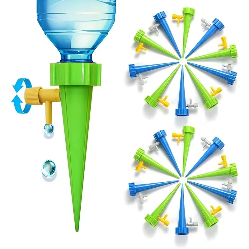 Automatic Plant Watering Spikes Drip Kit - Système d'irrigation automatique à goutte-à-goutte réglable