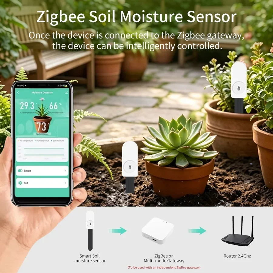 Capteur intelligent de teneur  - Tuya Zigbee Soil Moisture Temperature Sensor avis et prix