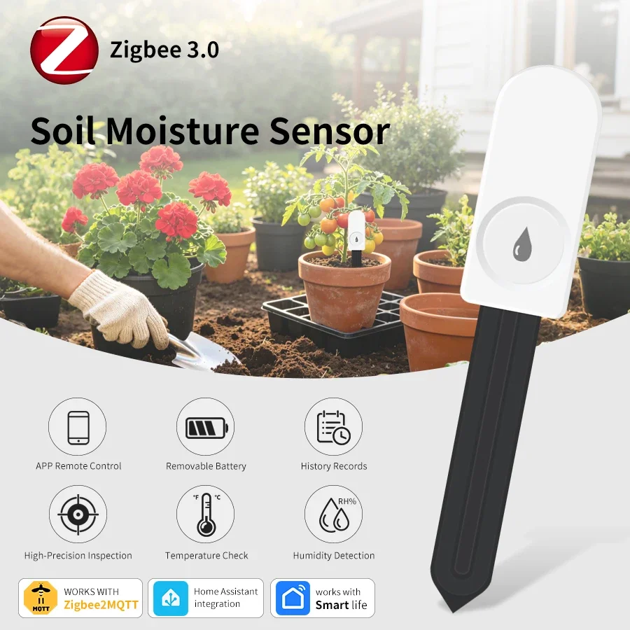 Capteur intelligent de teneur  - Tuya Zigbee Soil Moisture Temperature Sensor avis et prix