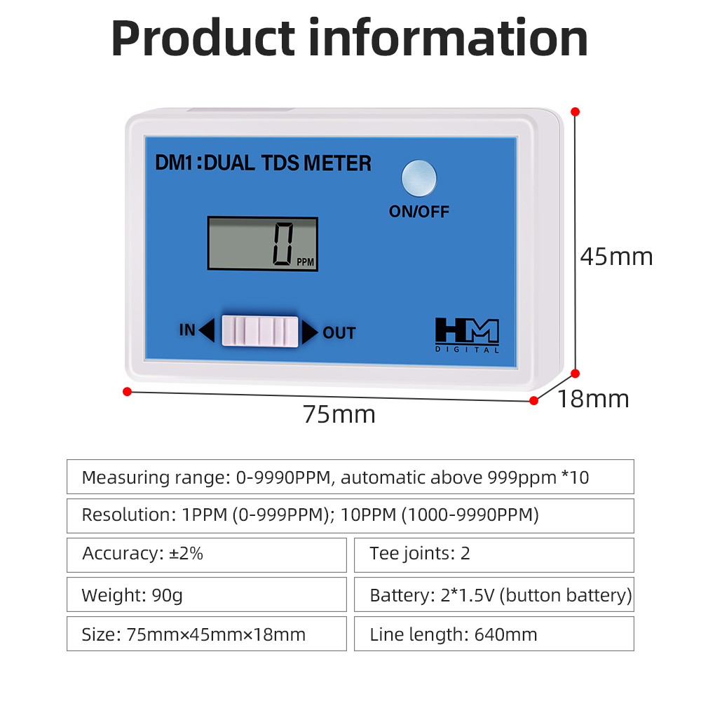 Testeur de conductivité de l'e - Hydroponic Ec Tds Conductivity Meter Probe avis et prix