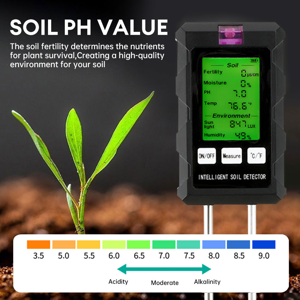 Testeur de sol 6-en-1 : Détect - Soil Ph Meter 3 In 1 Moisture Sunlight avis et prix