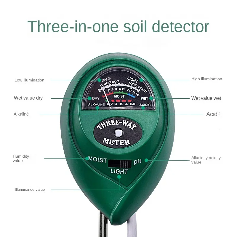 Testeur de PH fleurs de jardin - Soil Ph Meter 3 In 1 Moisture Sunlight avis et prix