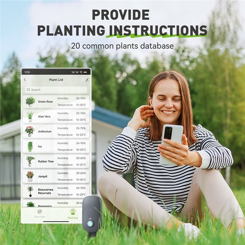 AB46-Smart pour la plantation, - Smart Plant Sensor Soil Moisture Meter avis et prix