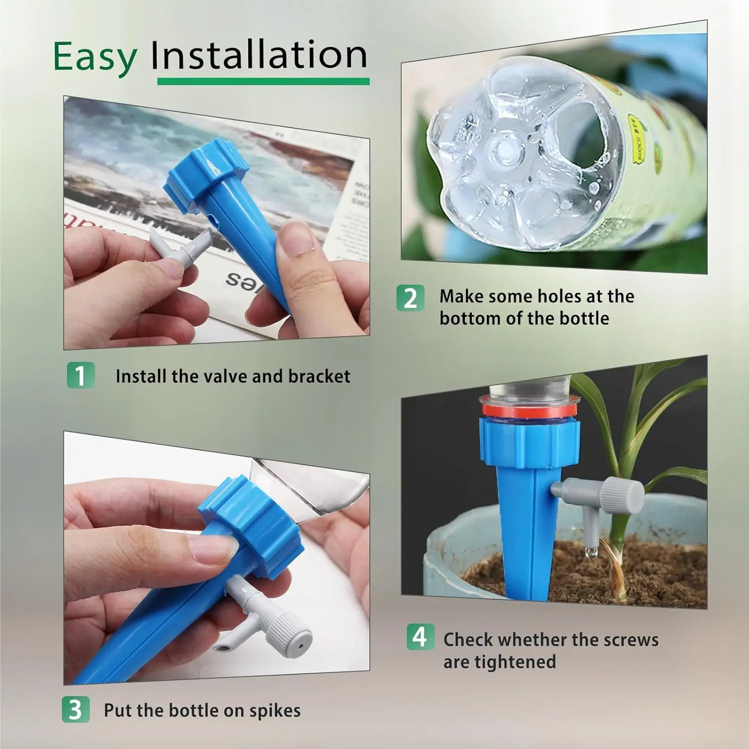 Système d'irrigation goutte à  - Automatic Plant Watering Spikes Drip Kit avis et prix