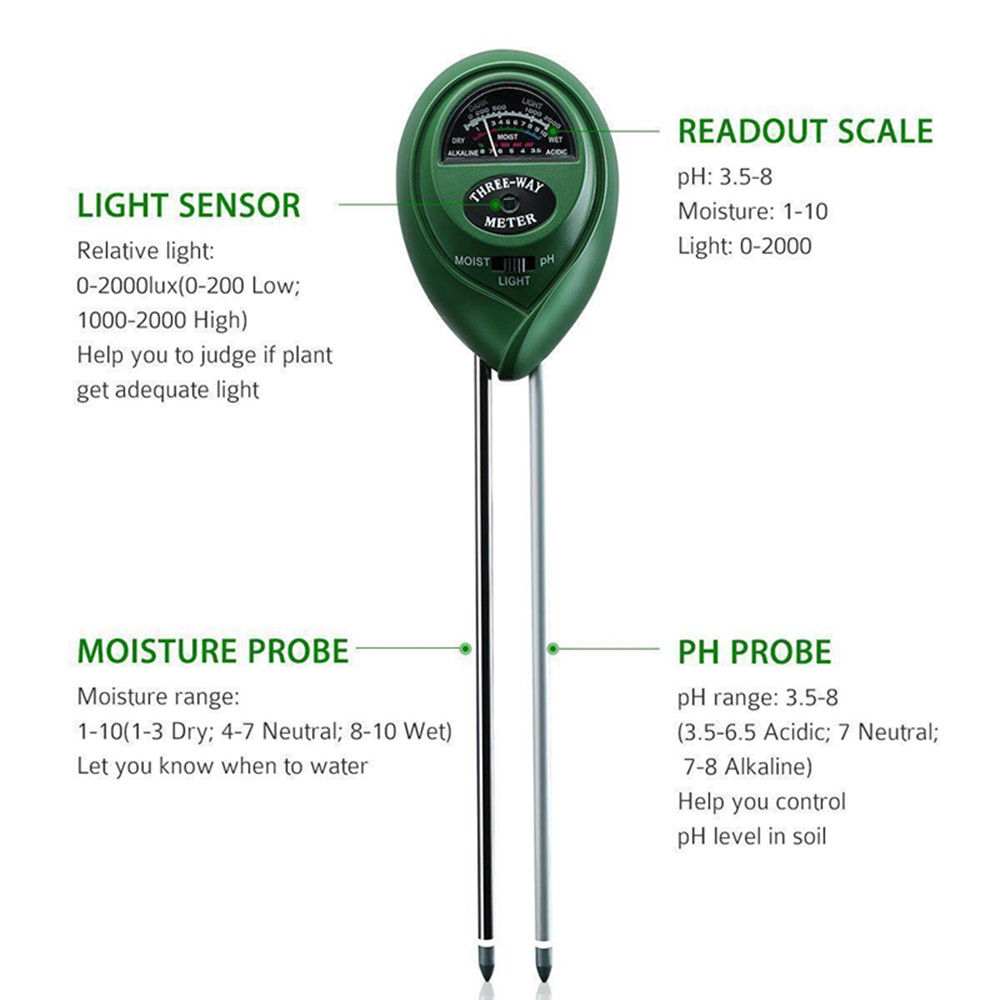 3 en 1 sol PH mètre lumière du - Soil Ph Meter 3 In 1 Moisture Sunlight avis et prix