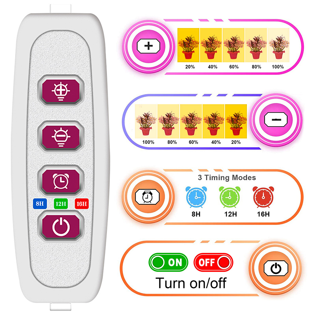1/2/3/4 tête LED élèvent la ba - Plant Grow Light Full Spectrum Clip On avis et prix