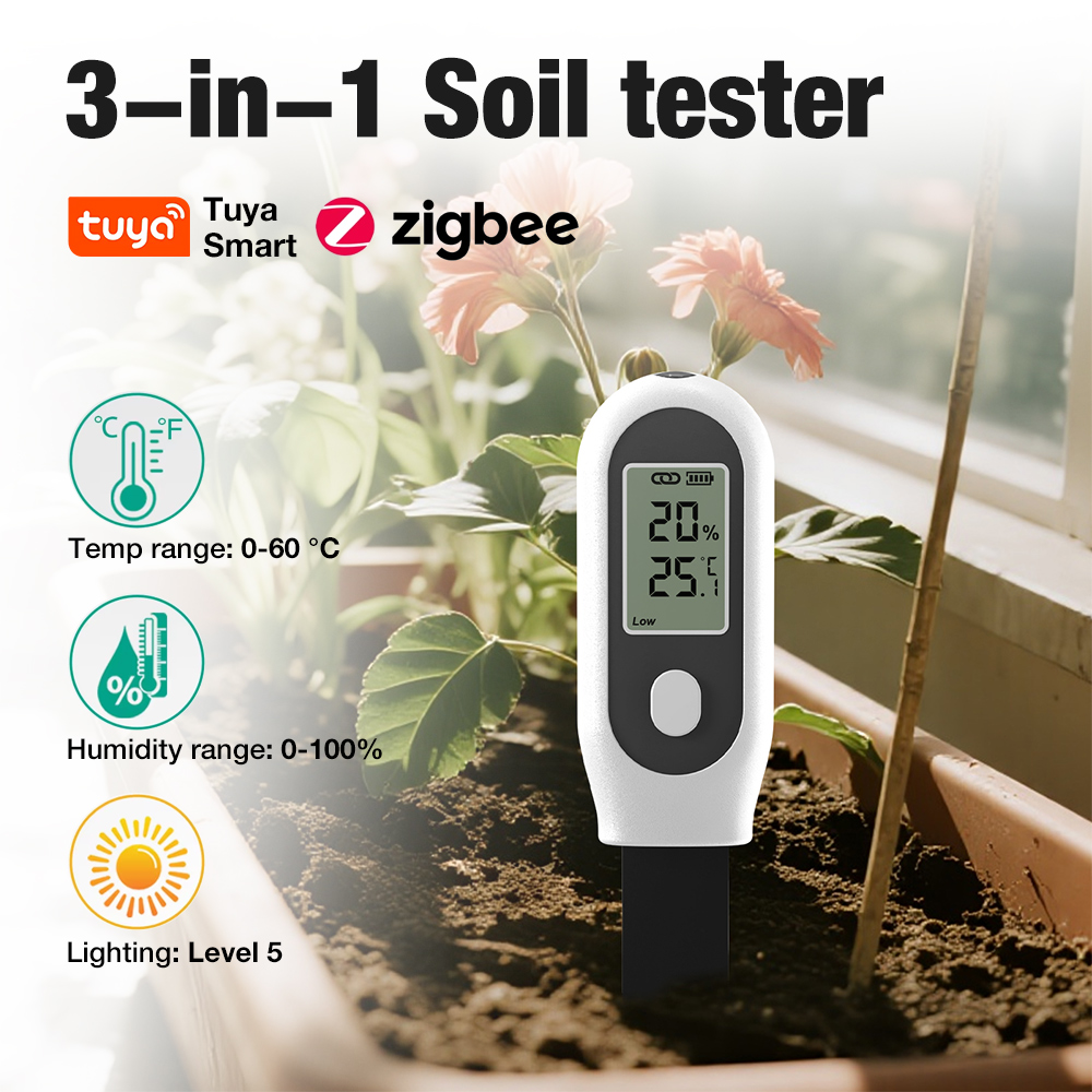 Testeur de sol 3 en 1, capteur - Tuya Zigbee Soil Moisture Temperature Sensor avis et prix