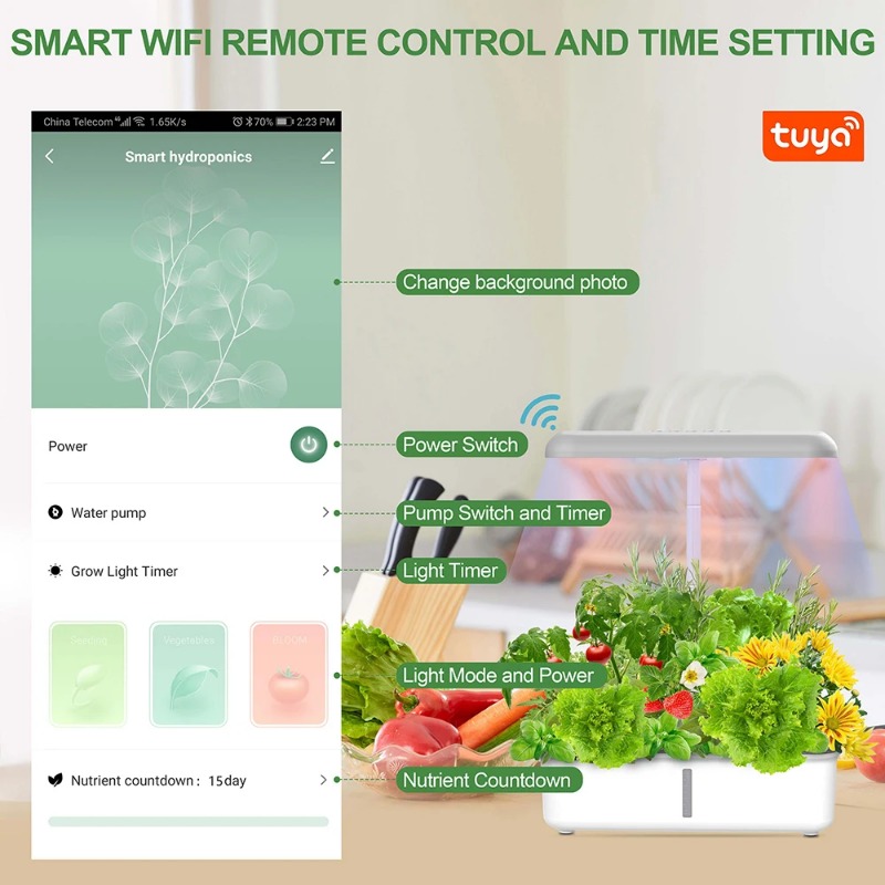 Tuya Wifi système de culture h - Indoor Herb Garden Grow Light Smart Kit avis et prix