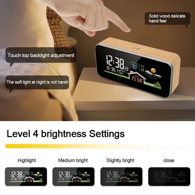 Station météo sans fil en bois - Wireless Weather Station Indoor Outdoor avis et prix