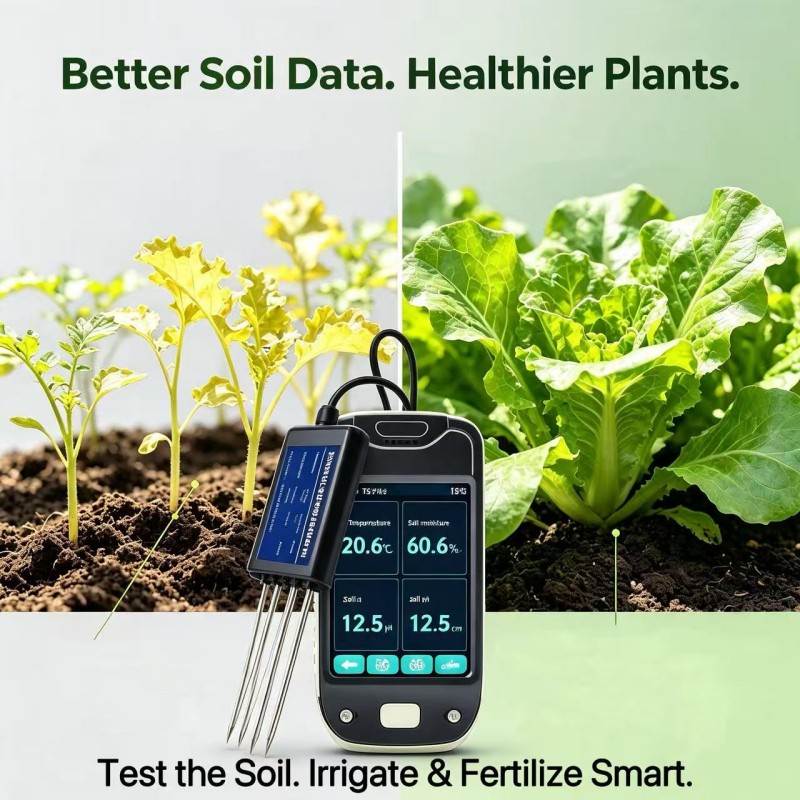 Kit de test de sol 7 en 1 avec - Smart Plant Sensor Soil Moisture Meter avis et prix