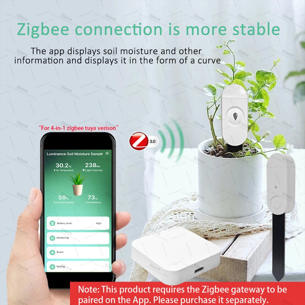 Capteur de sol Zigbee, capteur - Tuya Zigbee Soil Moisture Temperature Sensor avis et prix